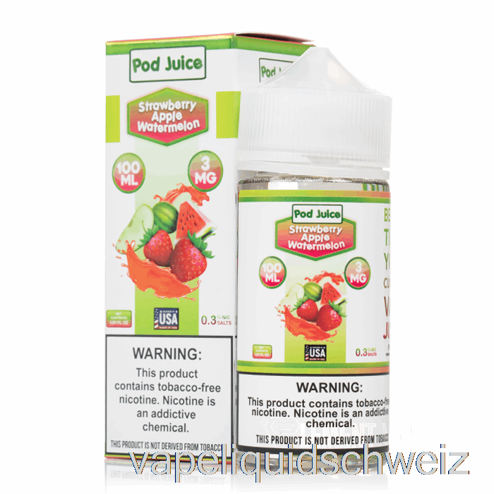 Erdbeer-Apfel-Wassermelone - Schotensaft - 100 Ml 12 Mg Vape Schweiz